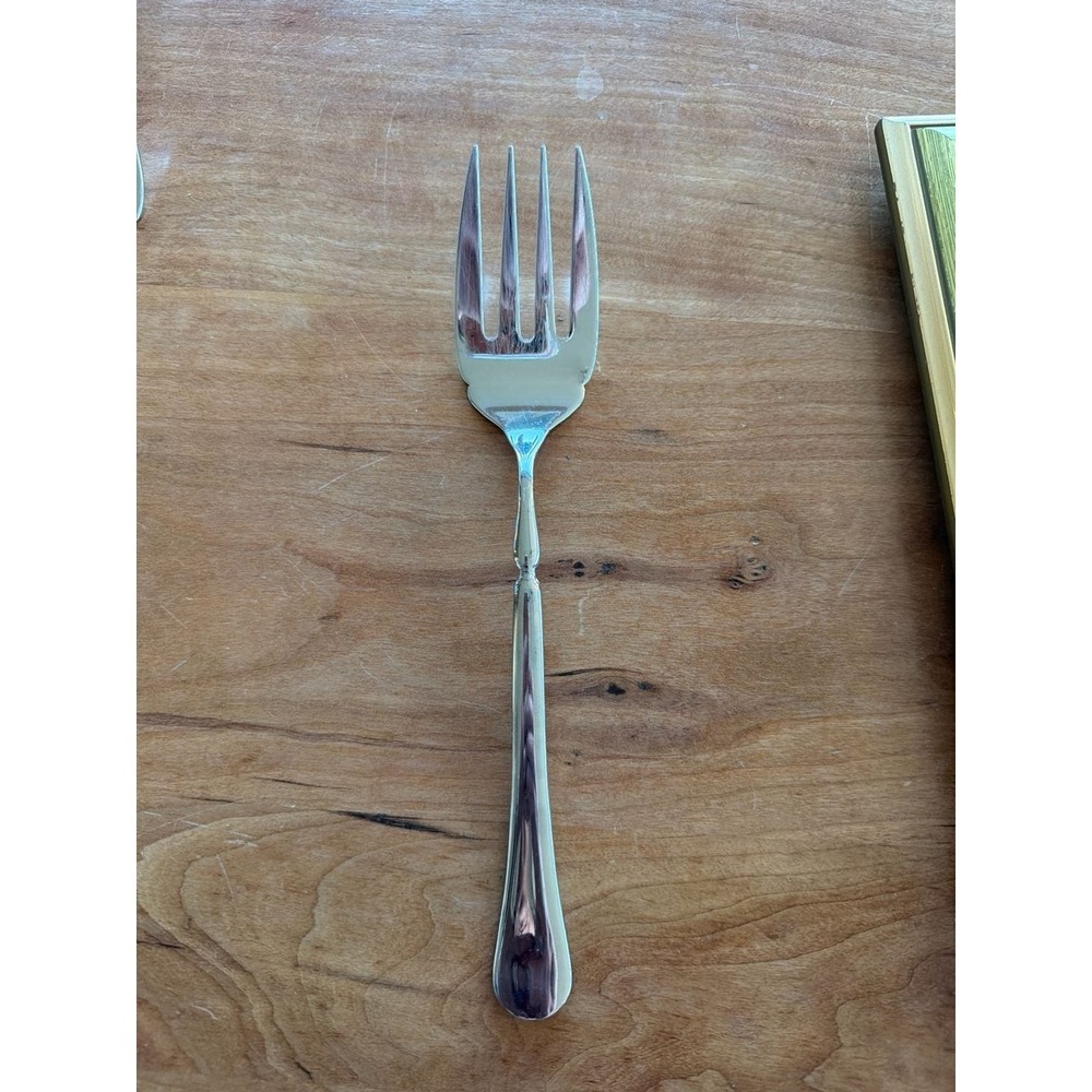 Christofle France Acier Albi Stainless Steel Serving Fork